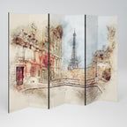PARISIAN DAYDREAM 6-Panel Room Divider