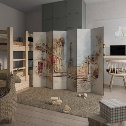 PARISIAN DAYDREAM Dekorativ rumsavdelare med 6 paneler