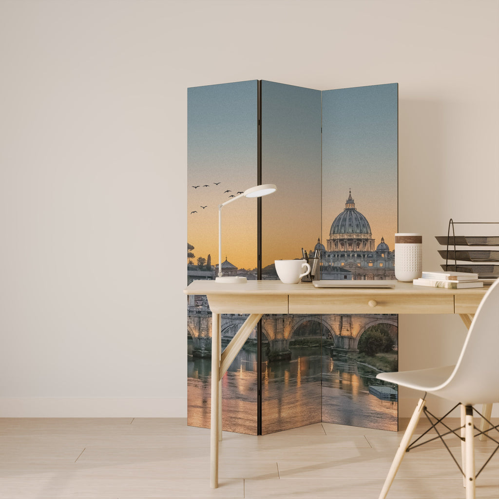 Dekorativ rumsavdelare med 3 paneler REFLECTIONS OF ROME