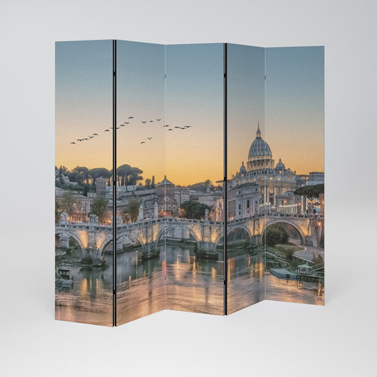 Dekorativ rumsavdelare med 5 paneler REFLECTIONS OF ROME