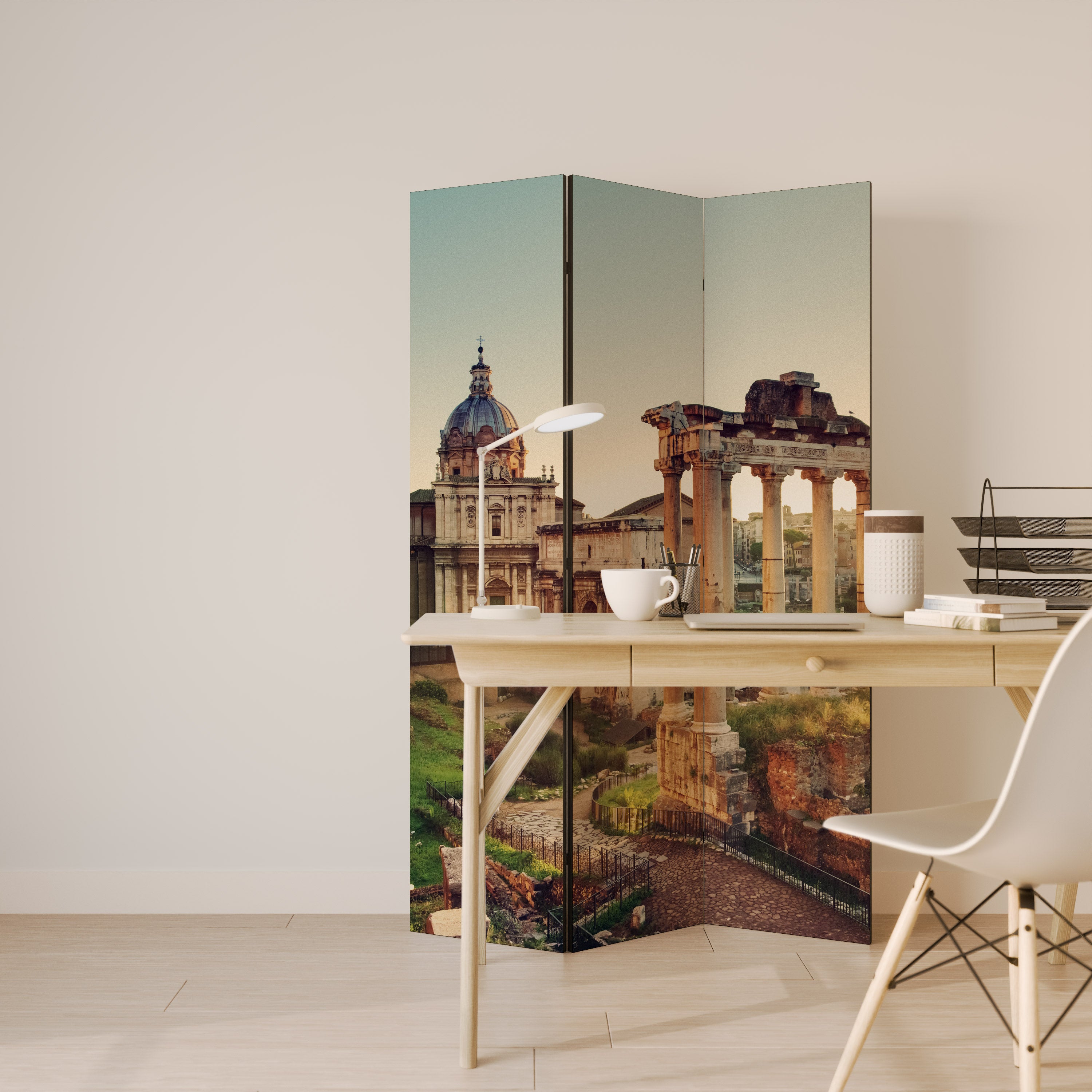 MARVELS OF THE PAST Dekorativ rumsavdelare – 3 paneler