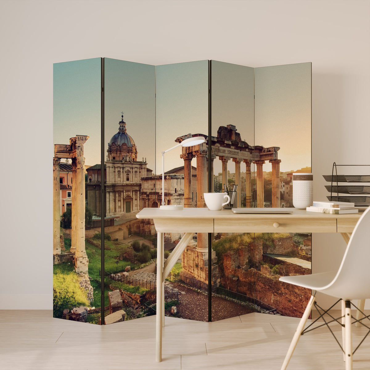 MARVELS OF THE PAST Dekorativ rumsavdelare – 5 paneler