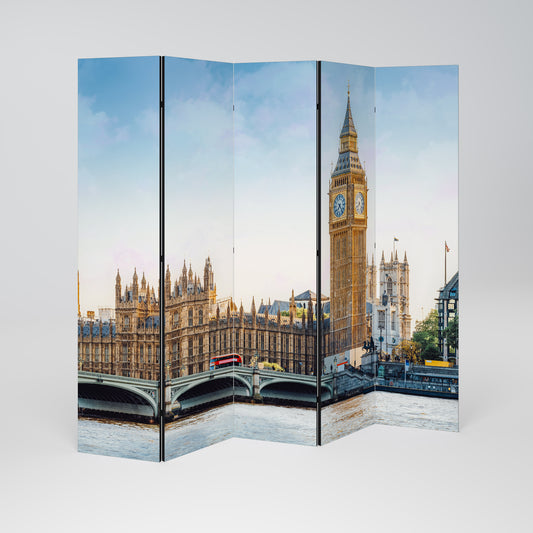 TIMELESS LONDON ELEGANCE Dekorativ rumsavdelare – 5 paneler