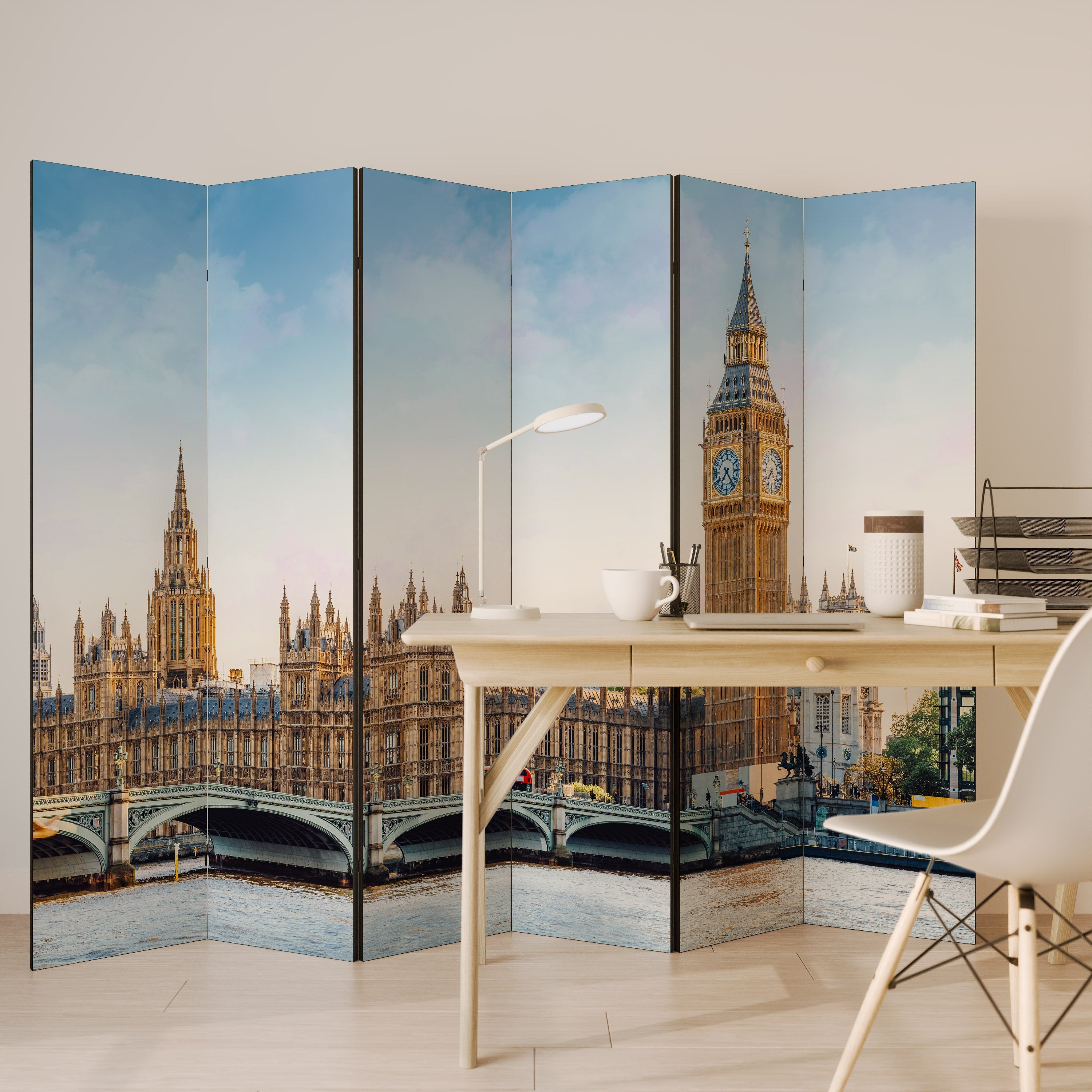TIDLÖS LONDON ELEGANCE Dekorativ rumsavdelare med 6 paneler