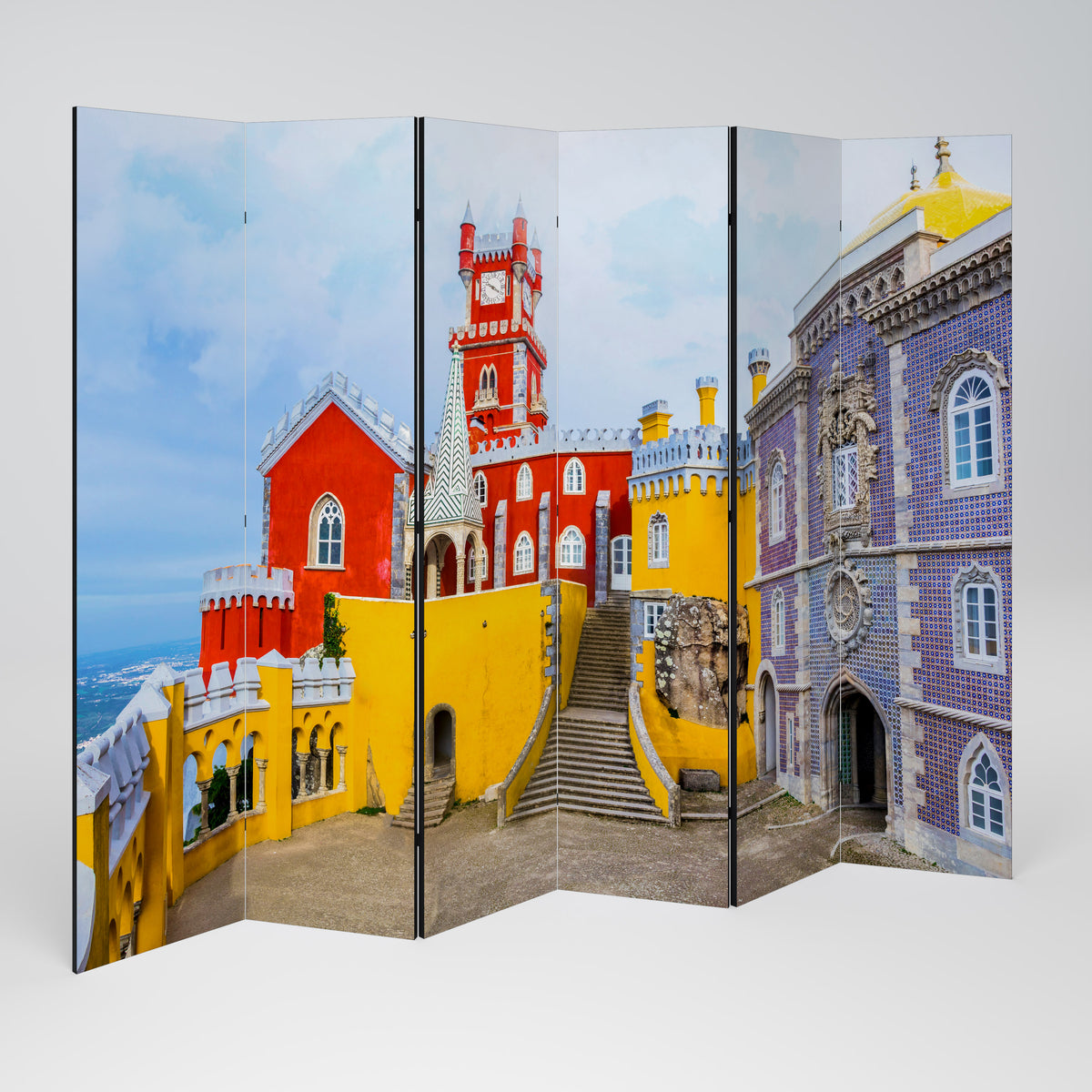 COLORFUL CASTLE CORRIDORS Rumsavdelare 6 paneler