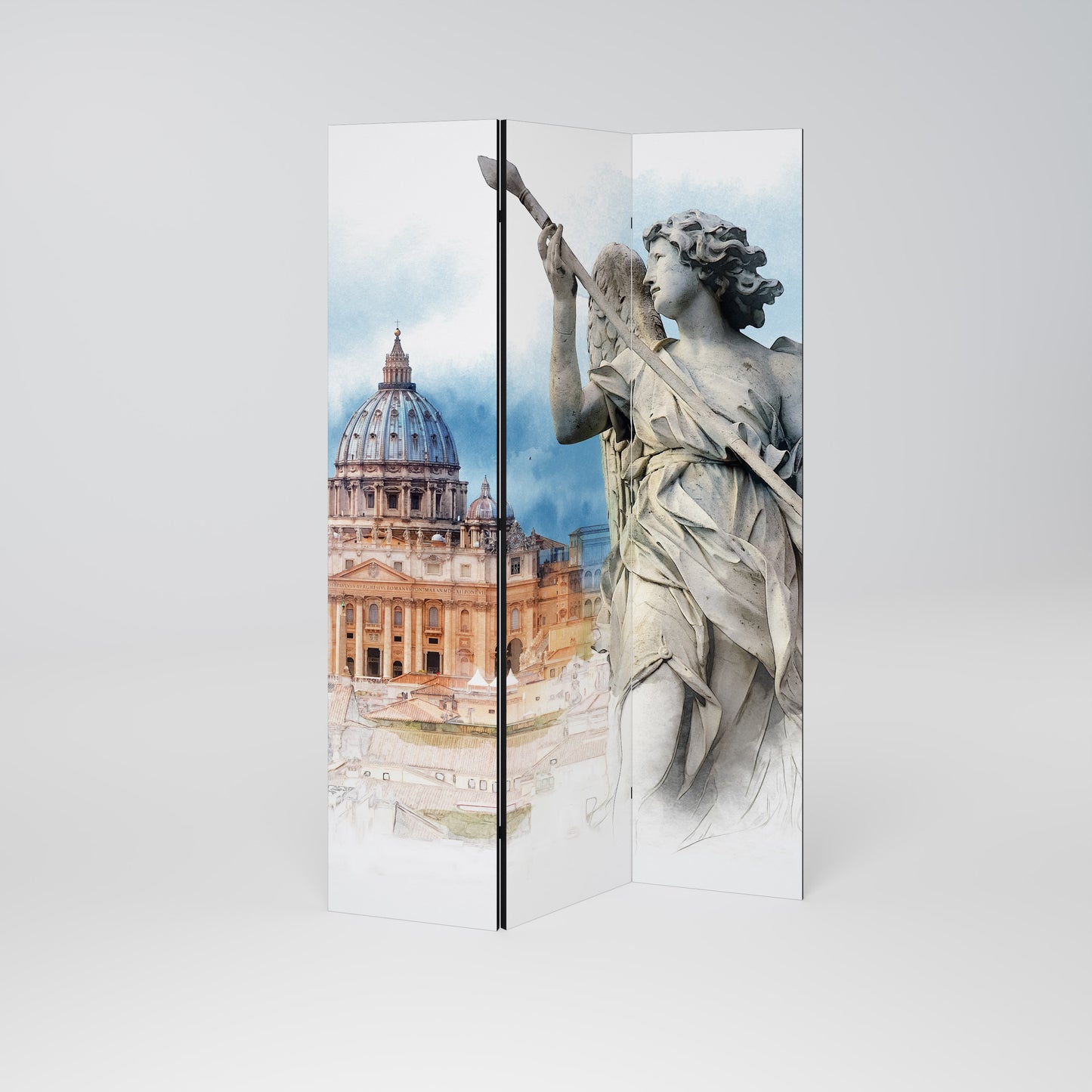 MYSTICAL CITYSCAPE RELIC Dekorativ rumsavdelare – 3 paneler