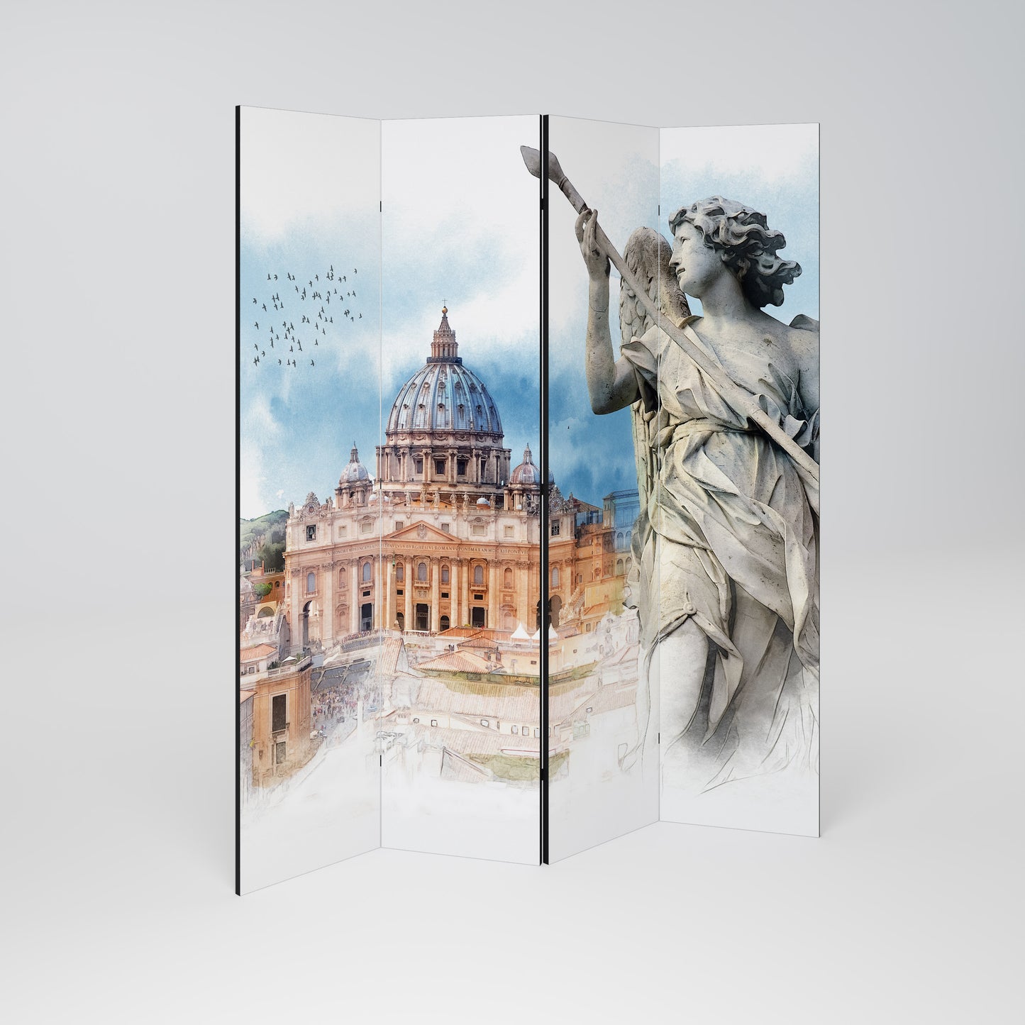 MYSTICAL CITYSCAPE RELIC Rumsavdelare 4 paneler