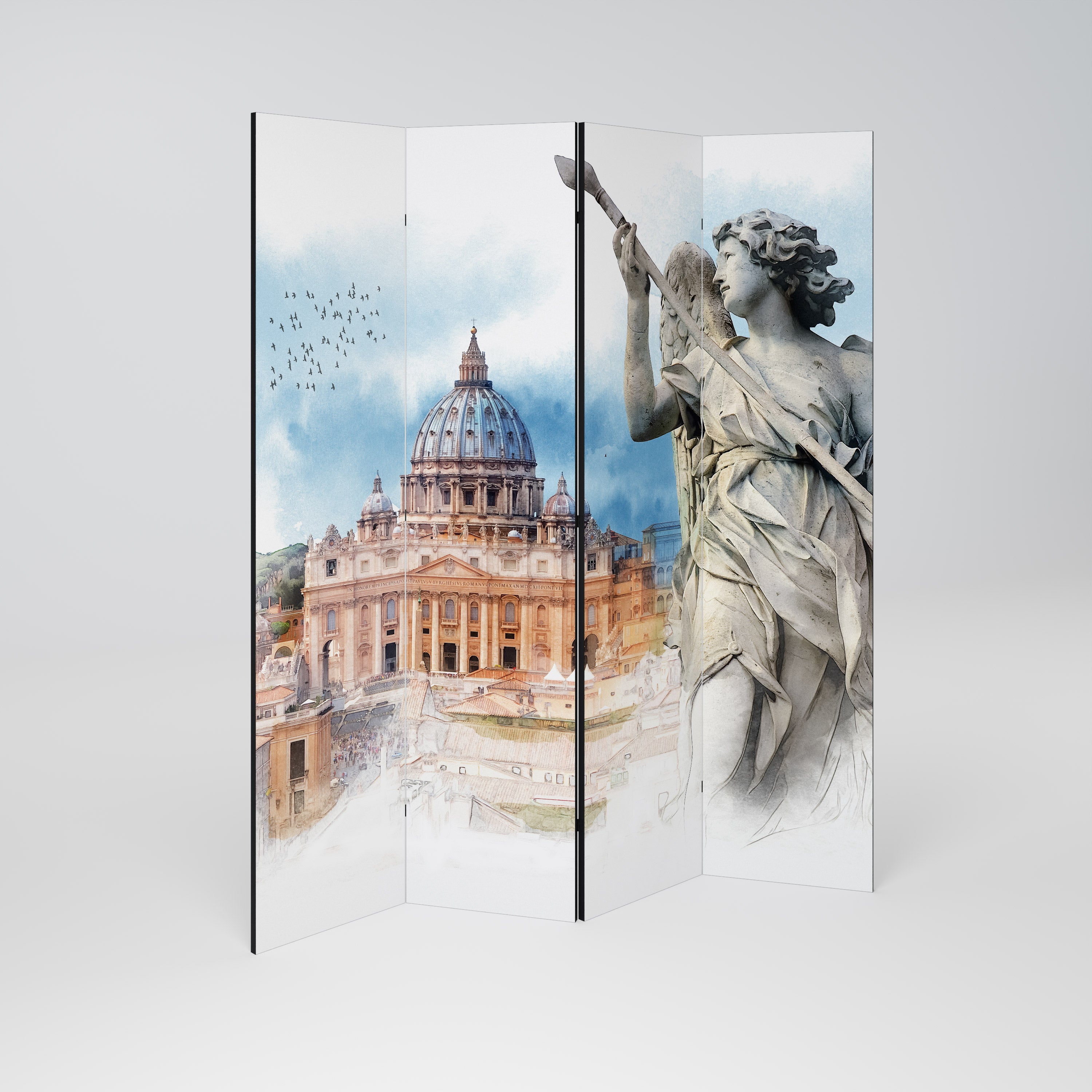 MYSTICAL CITYSCAPE RELIC Rumsavdelare 4 paneler