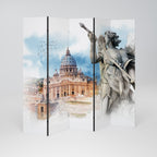 MYSTICAL CITYSCAPE RELIC 5-Panel Room Divider