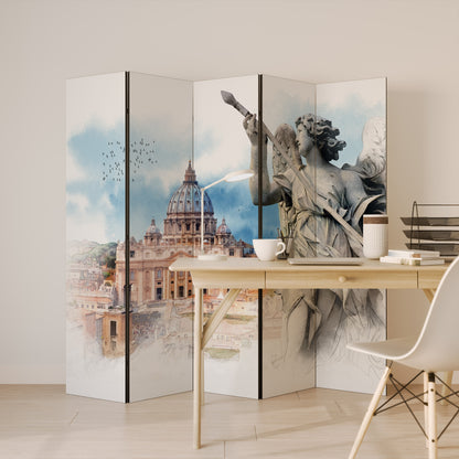MYSTICAL CITYSCAPE RELIC Dekorativ rumsavdelare – 5 paneler