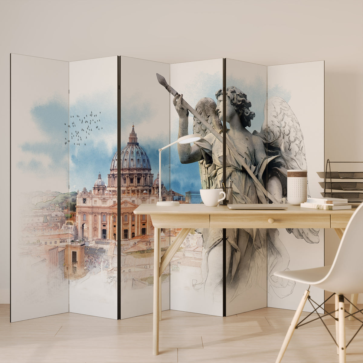 MYSTICAL CITYSCAPE RELIC Rumsavdelare 6 paneler