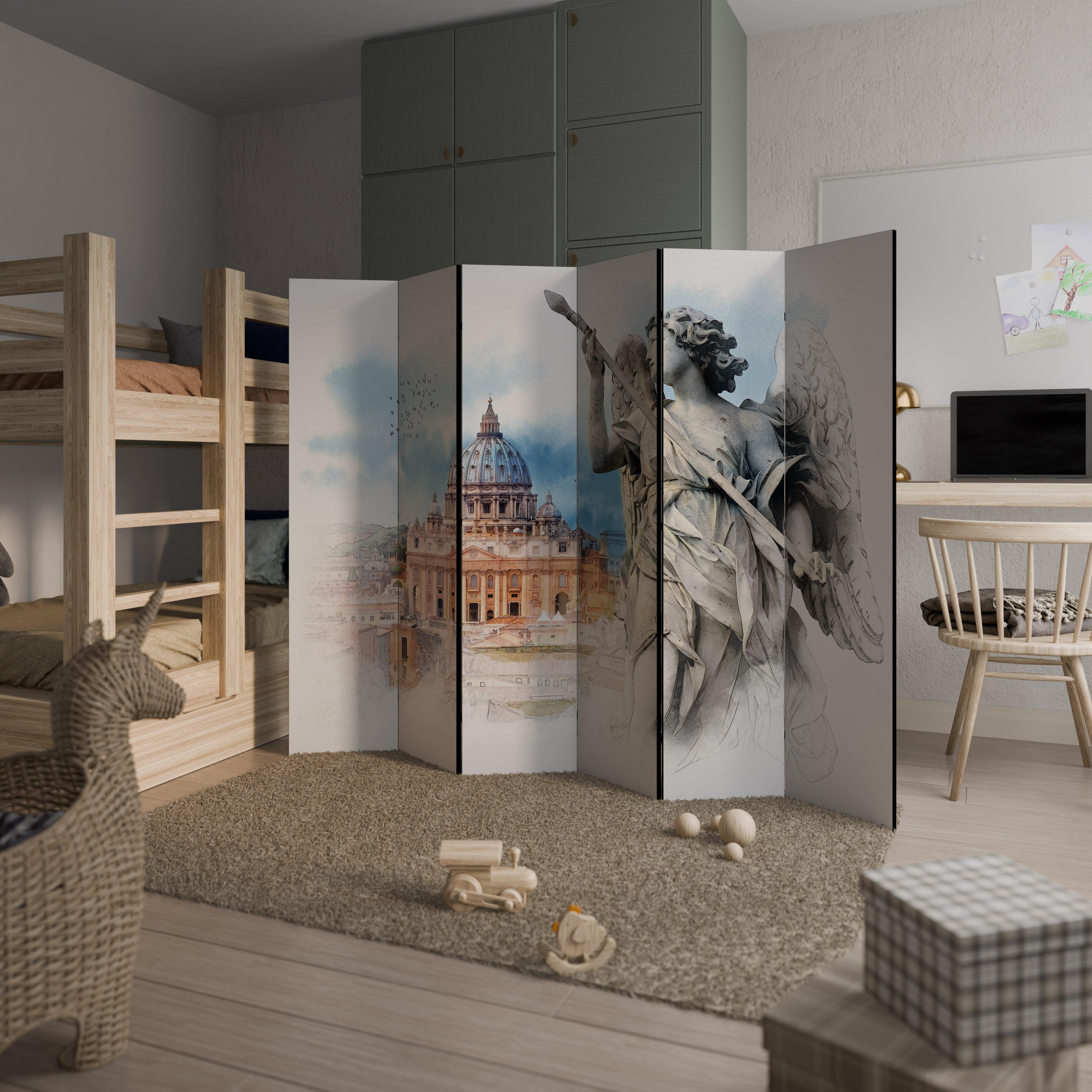 MYSTICAL CITYSCAPE RELIC Rumsavdelare 6 paneler