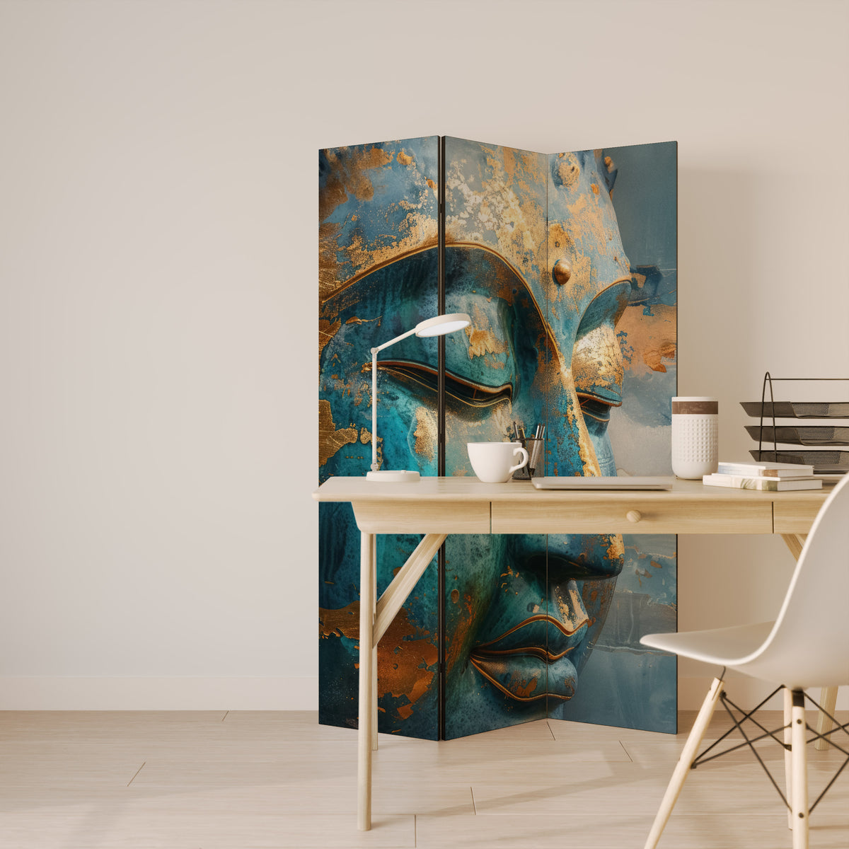 ENIGMATIC STILLNESS Dekorativ rumsavdelare – 3 paneler