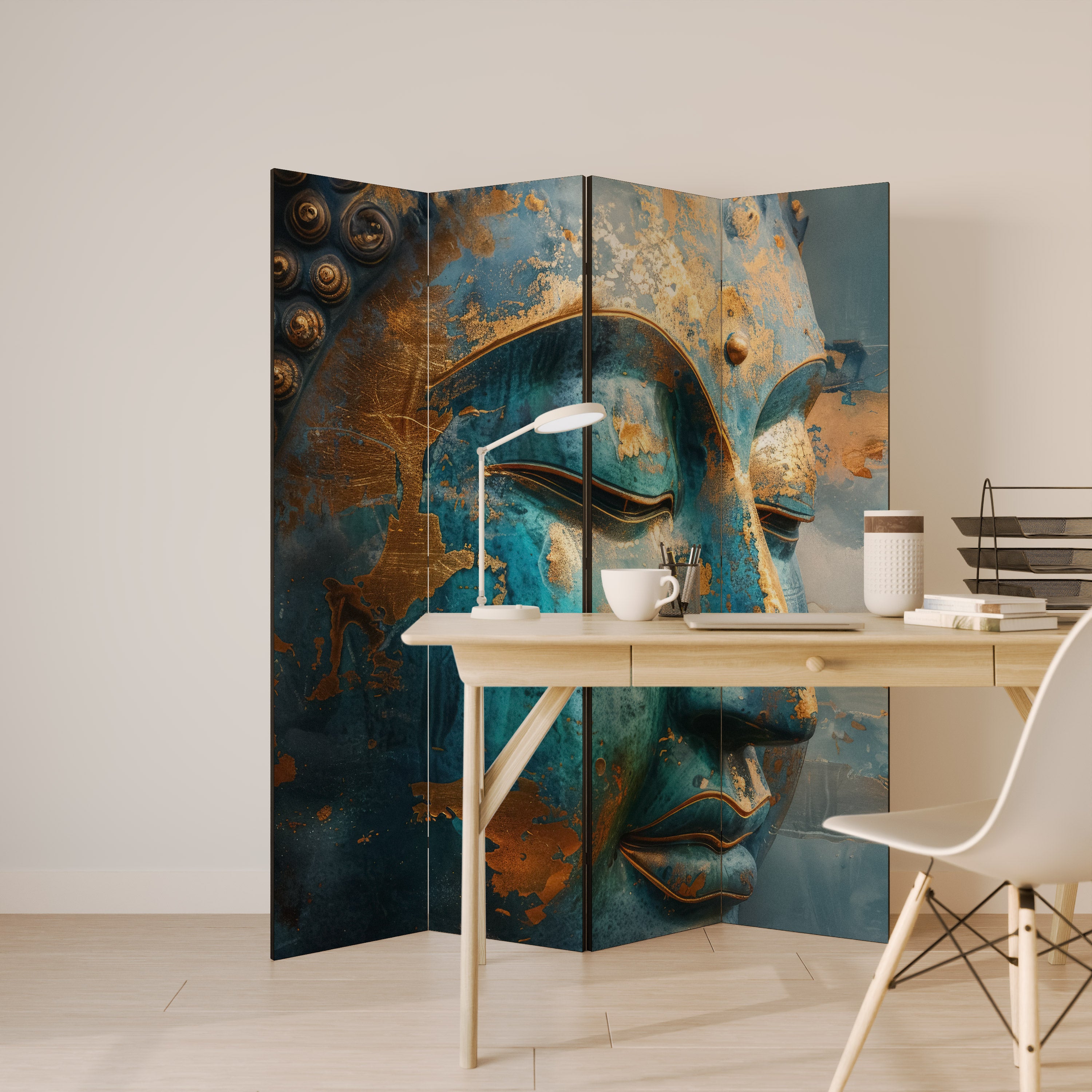 ENIGMATIC STILLNESS Rumsavdelare 4 paneler