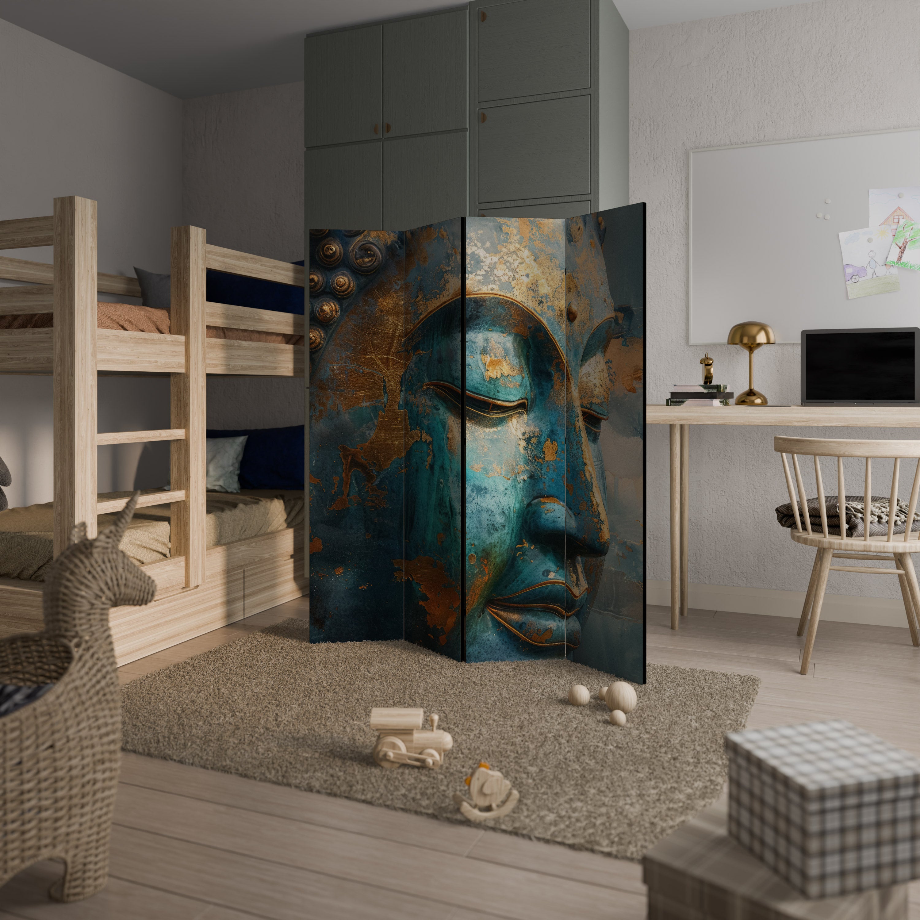 ENIGMATIC STILLNESS Rumsavdelare 4 paneler
