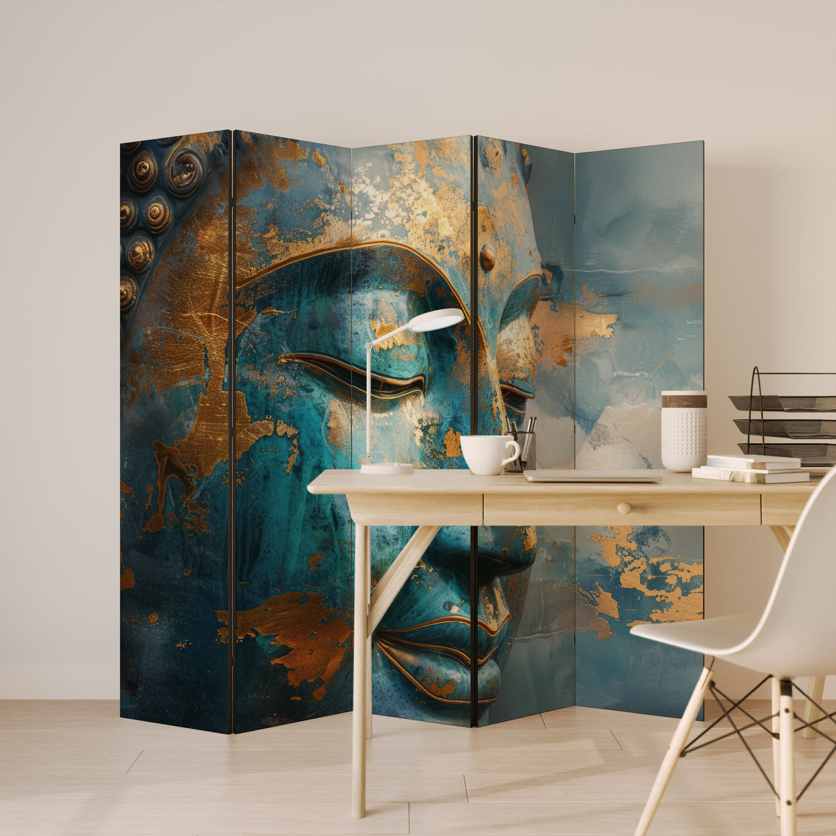 ENIGMATIC STILLNESS Dekorativ rumsavdelare – 5 paneler