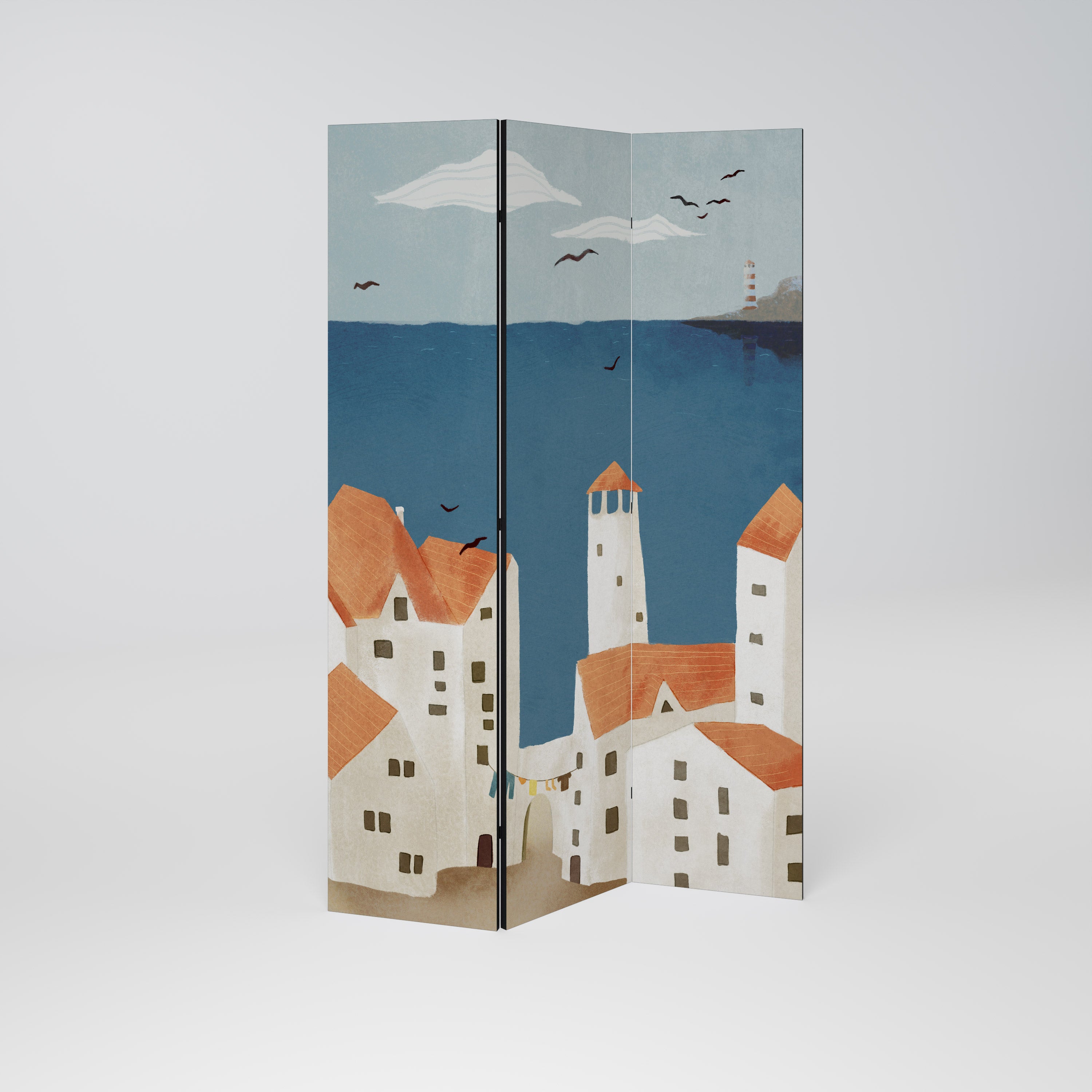 COASTLAND VILLAGE 3-Panel Room Divider