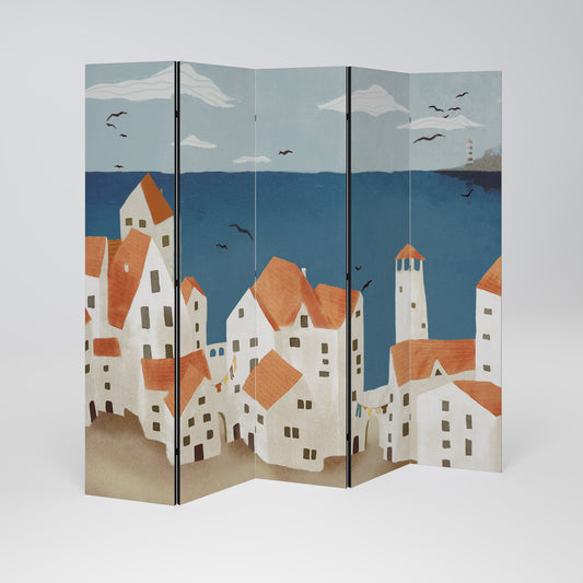 COASTLAND VILLAGE Dekorativ rumsavdelare med 5 paneler