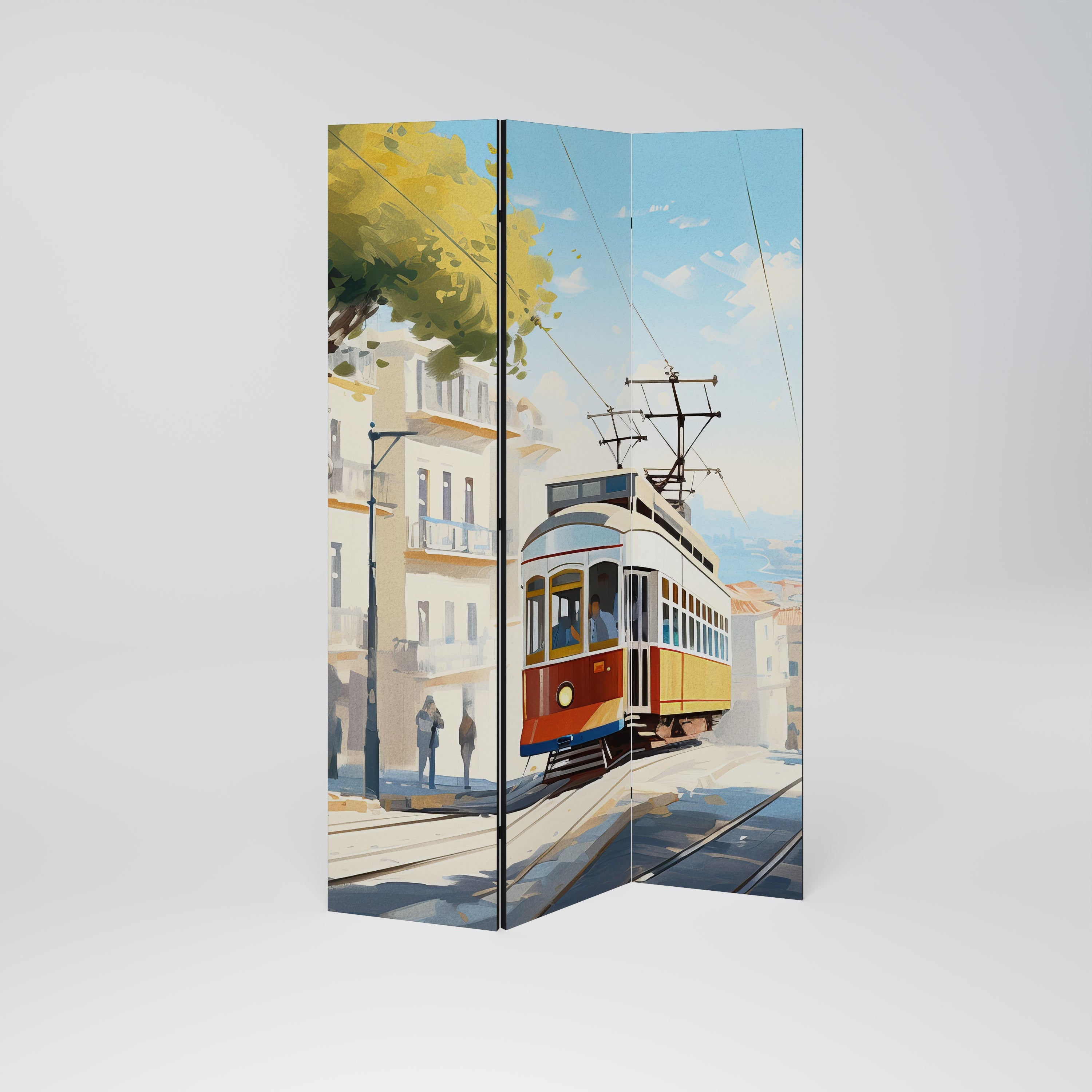 TRAMWAY DREAMSCAPE Dekorativ rumsavdelare med 3 paneler