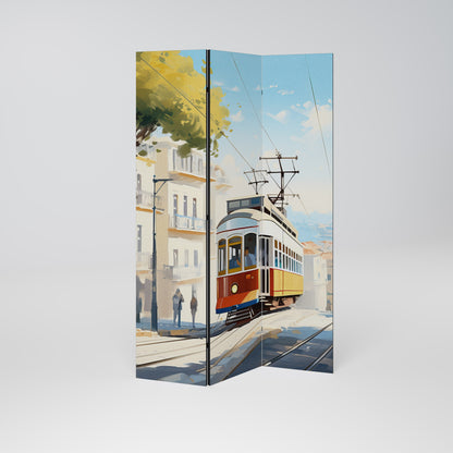TRAMWAY DREAMSCAPE Dekorativ rumsavdelare med 3 paneler