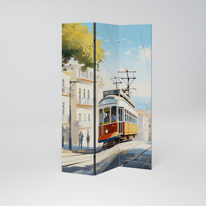 TRAMWAY DREAMSCAPE Dekorativ rumsavdelare – 3 paneler