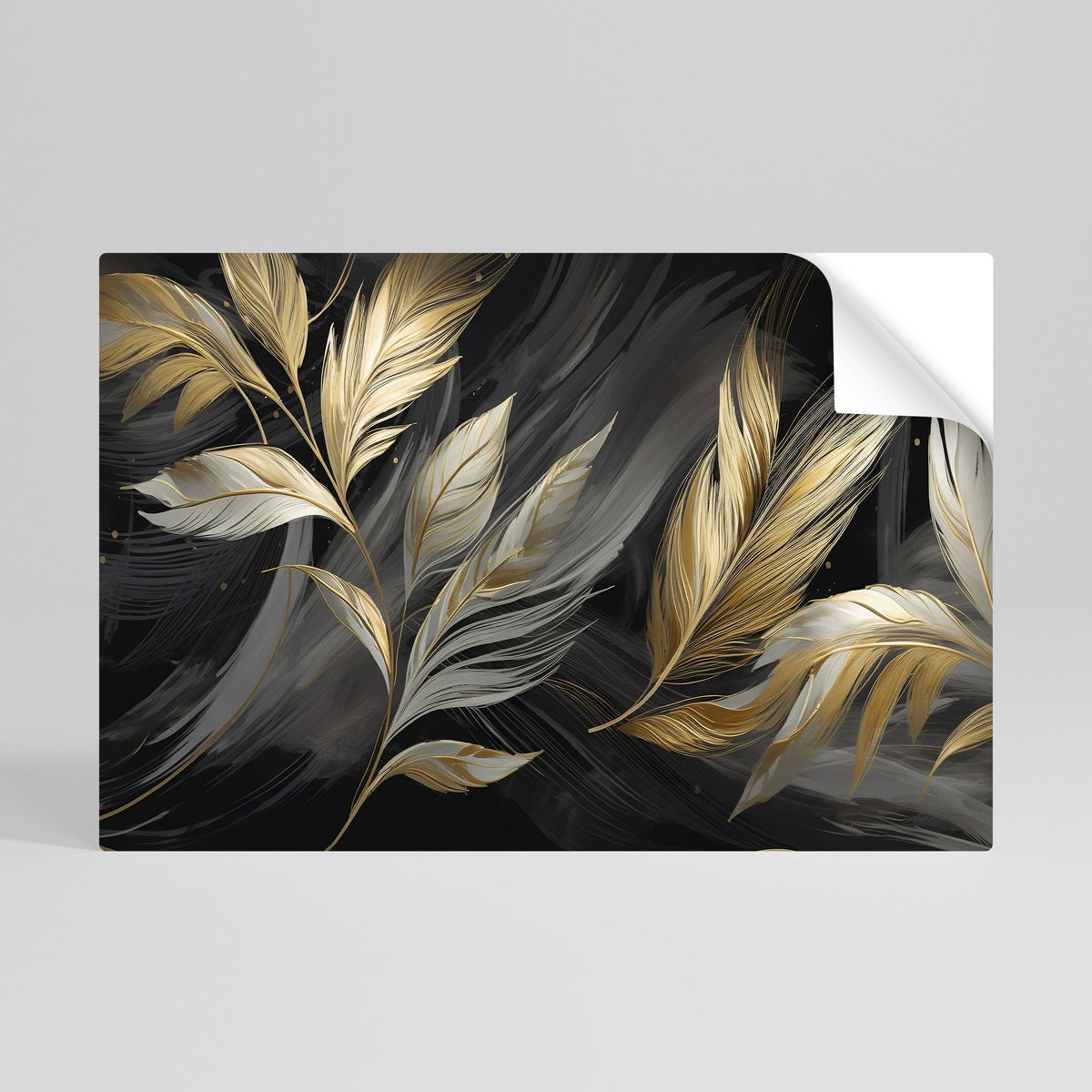 MYSTIC GOLD LEAVES Självhäftande Horisontell Poster