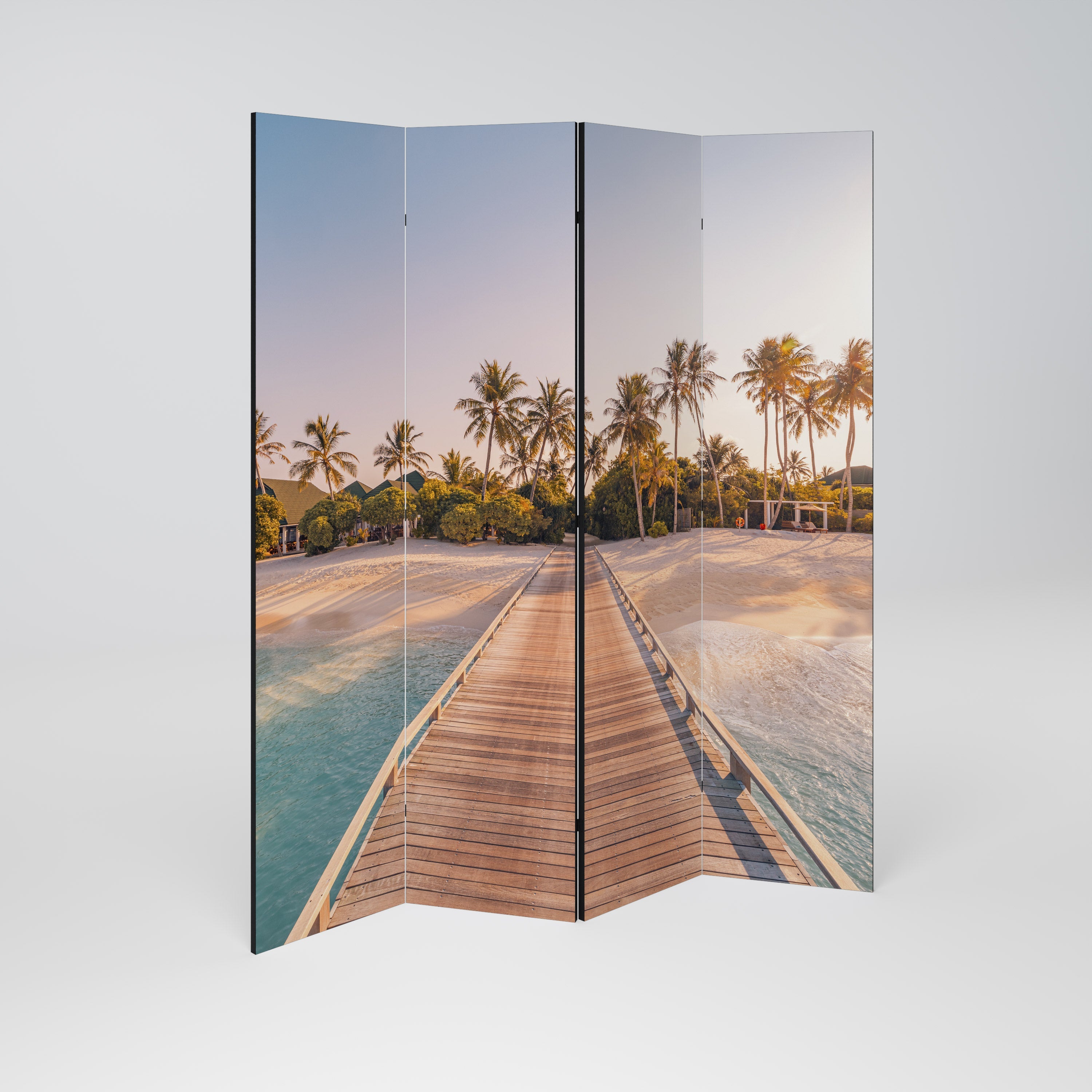 SUNSET SANDSCAPE JOURNEY Dekorativ rumsavdelare med 4 paneler