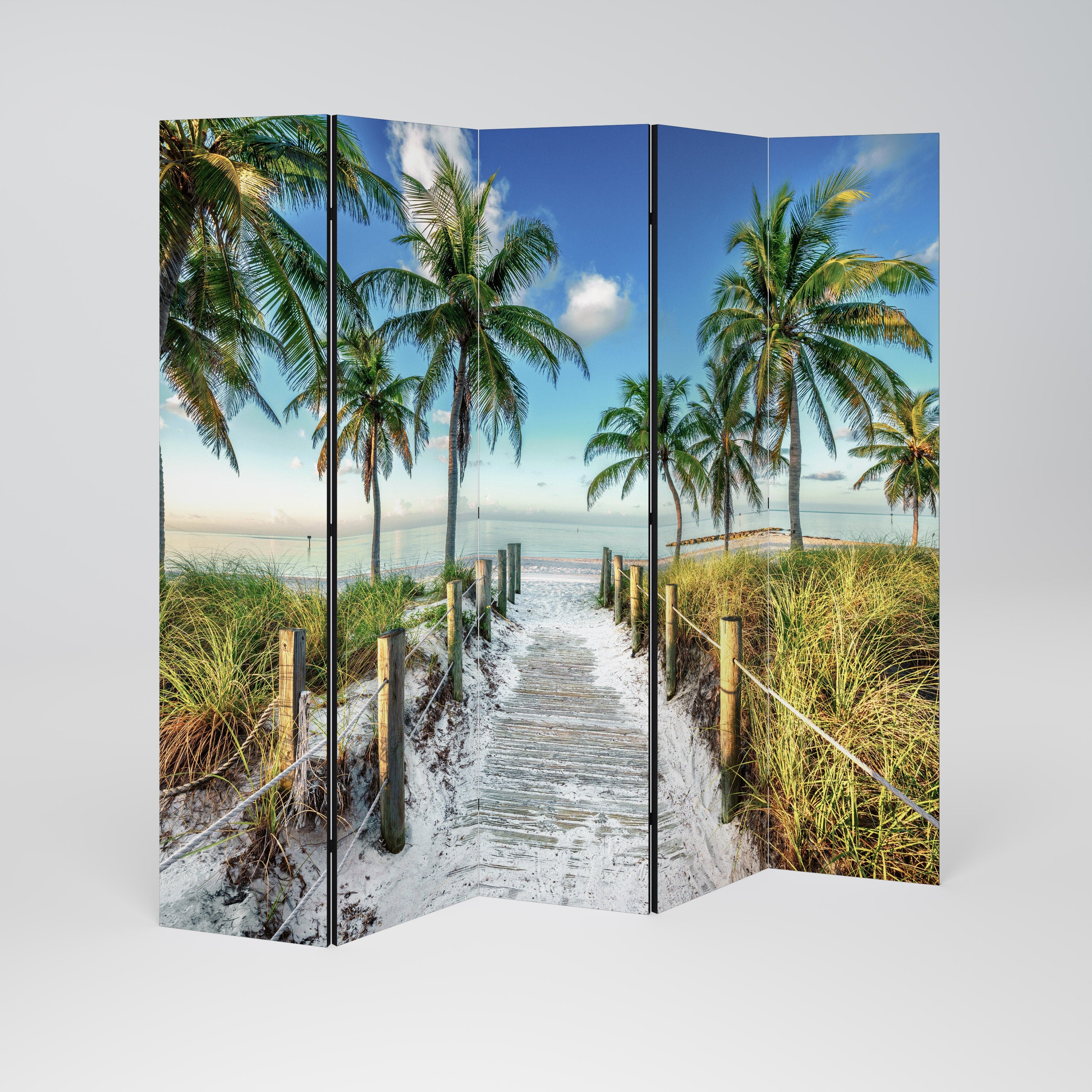BREEZY COASTAL RETREAT Dekorativ rumsavdelare med 5 paneler