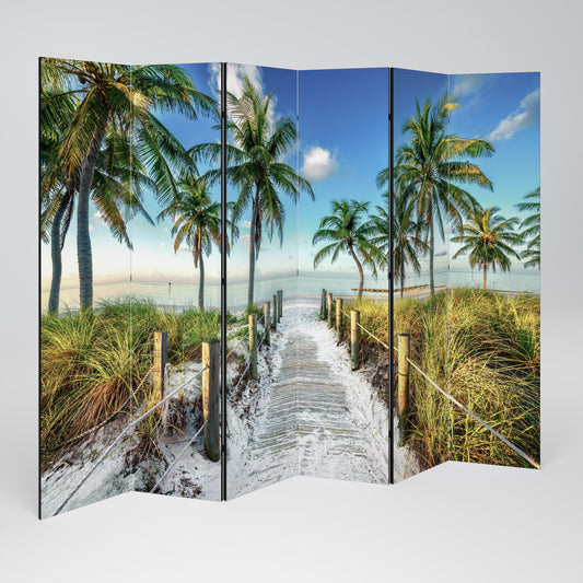 BREEZY COASTAL RETREAT Dekorativ rumsavdelare med 6 paneler