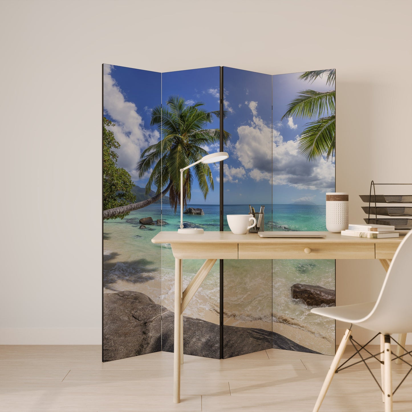 OASIS OF CALM Dekorativ rumsavdelare med 4 paneler