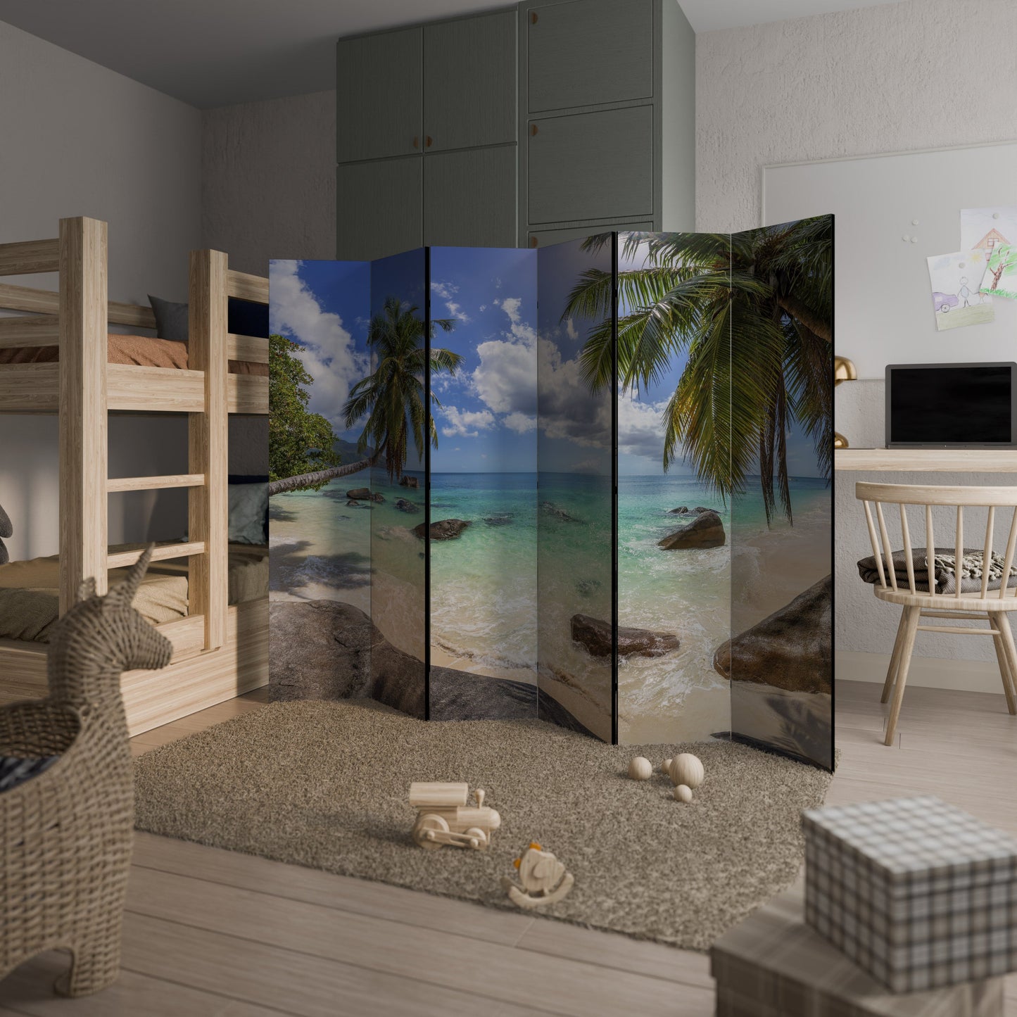 OASIS OF CALM Decorative 6-Panel Room Divider