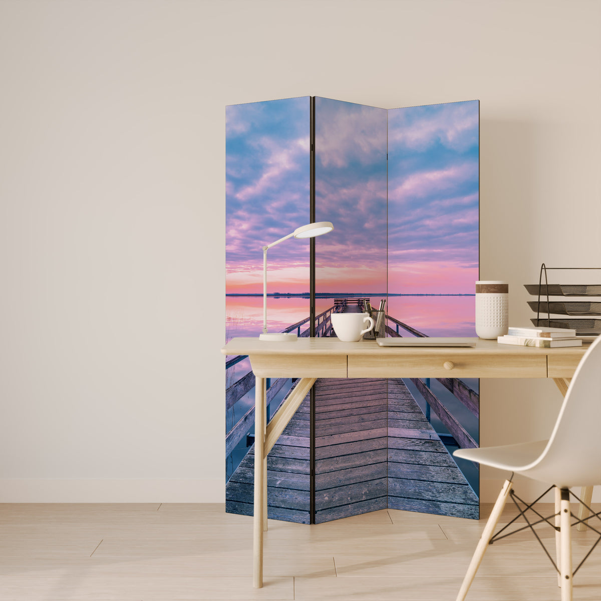 PASTEL PROMENADE Dekorativ rumsavdelare – 3 paneler