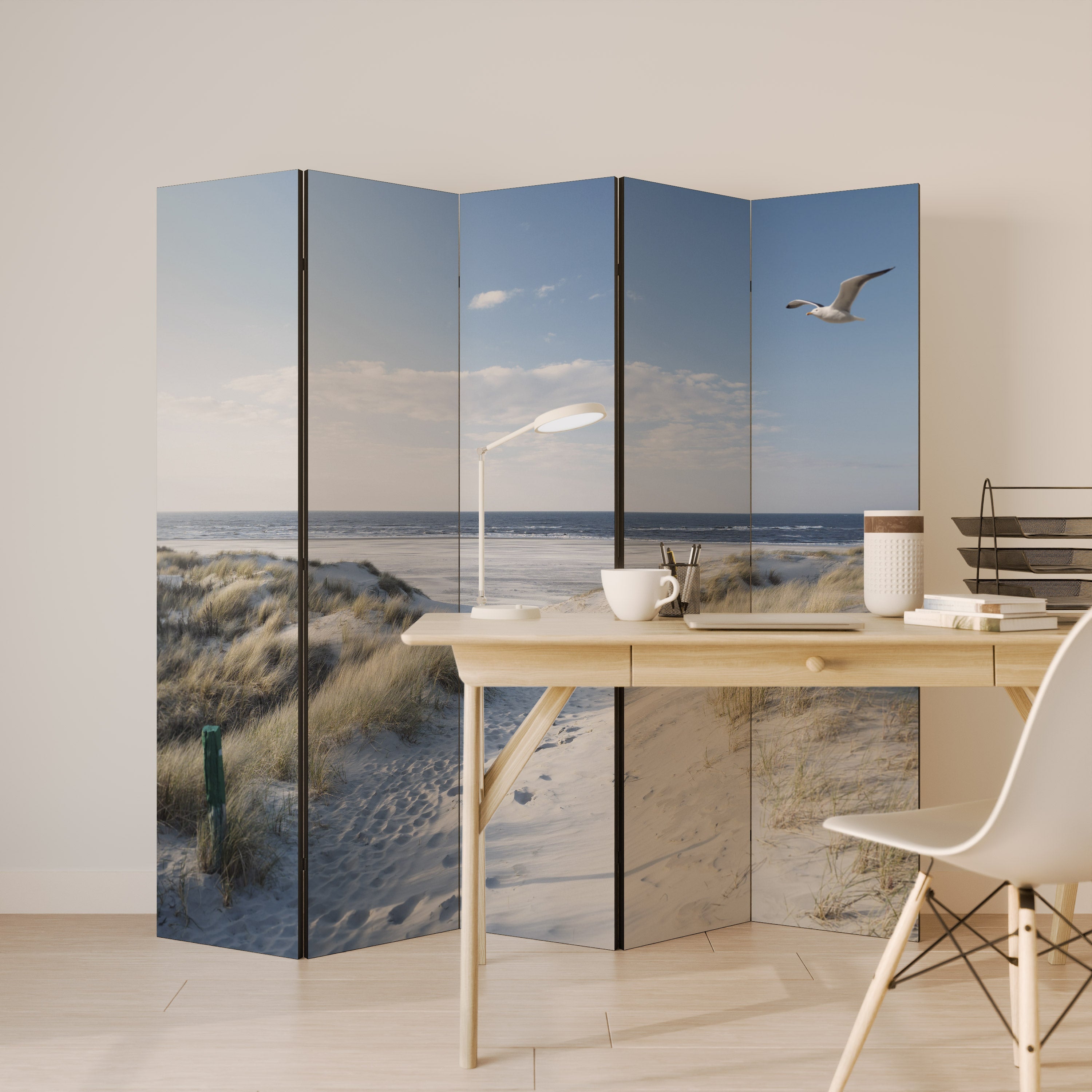 SEASIDE DREAMING Dekorativ rumsavdelare med 5 paneler