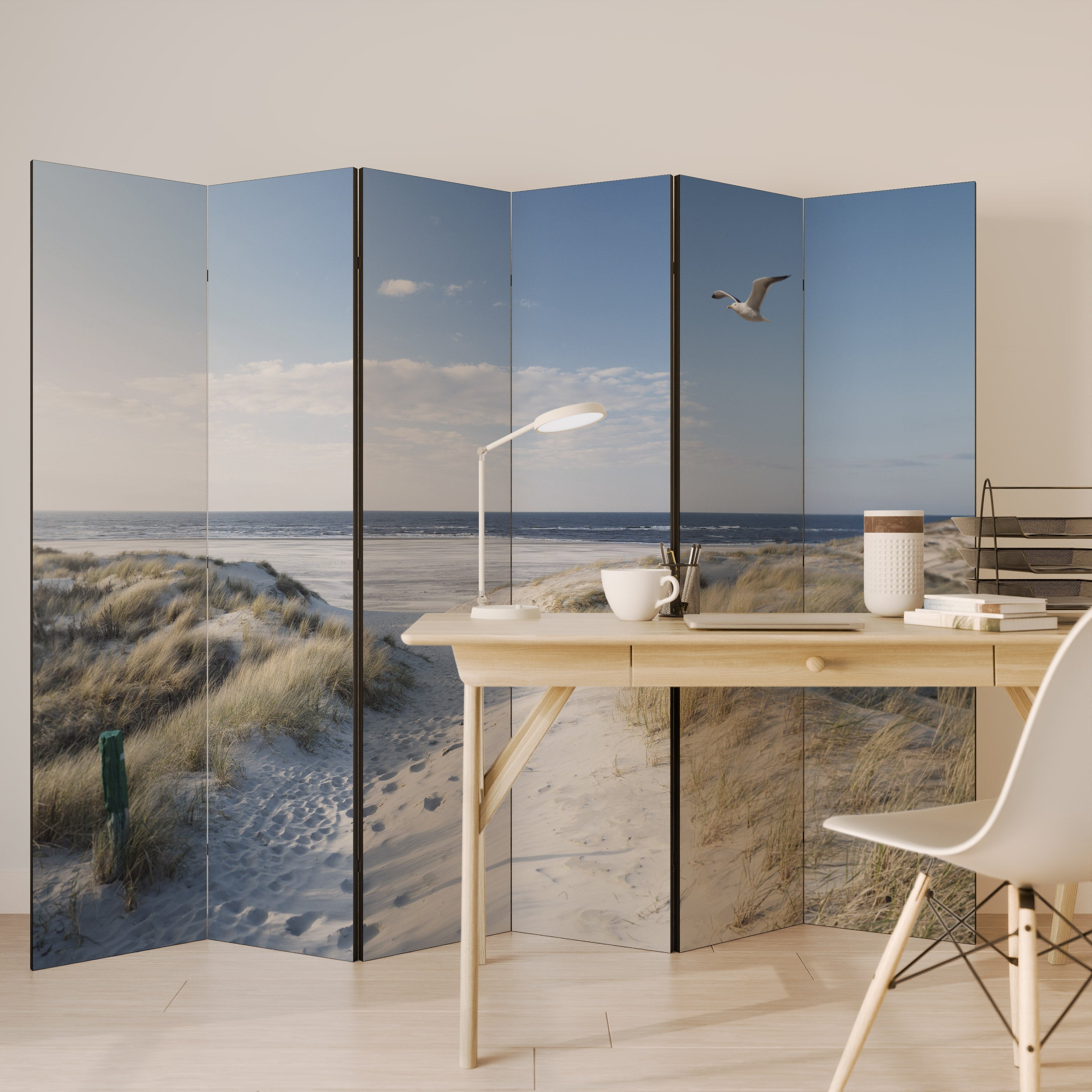 SEASIDE DREAMING Dekorativ rumsavdelare med 6 paneler
