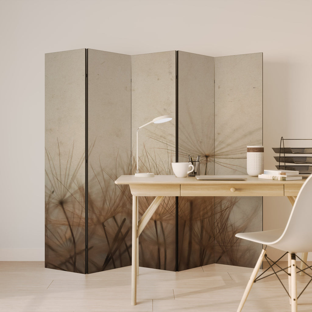 Dekorativ rumsavdelare med 5 paneler EARTH BREATH