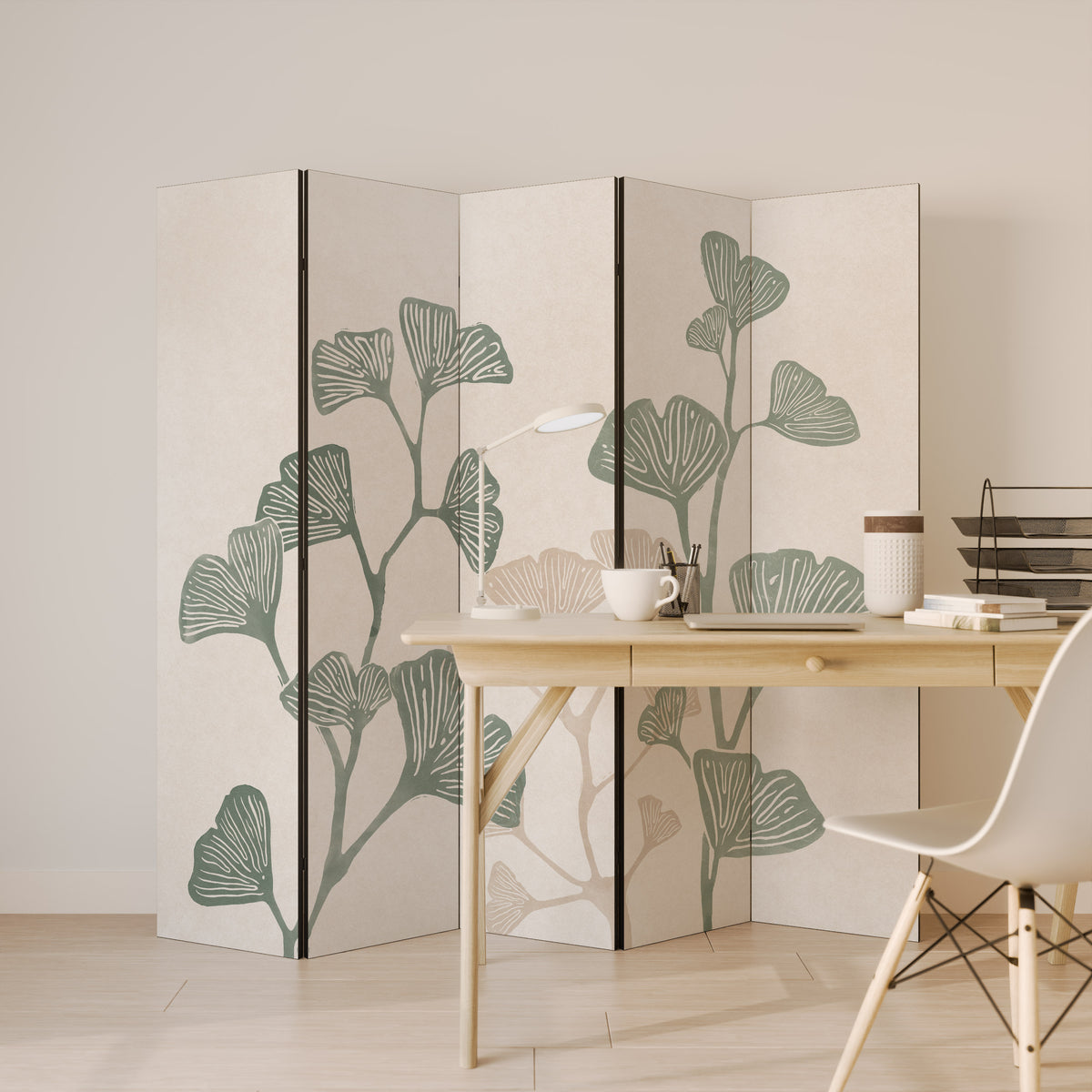 THE GOST OF GINKGO Dekorativ rumsavdelare – 5 paneler