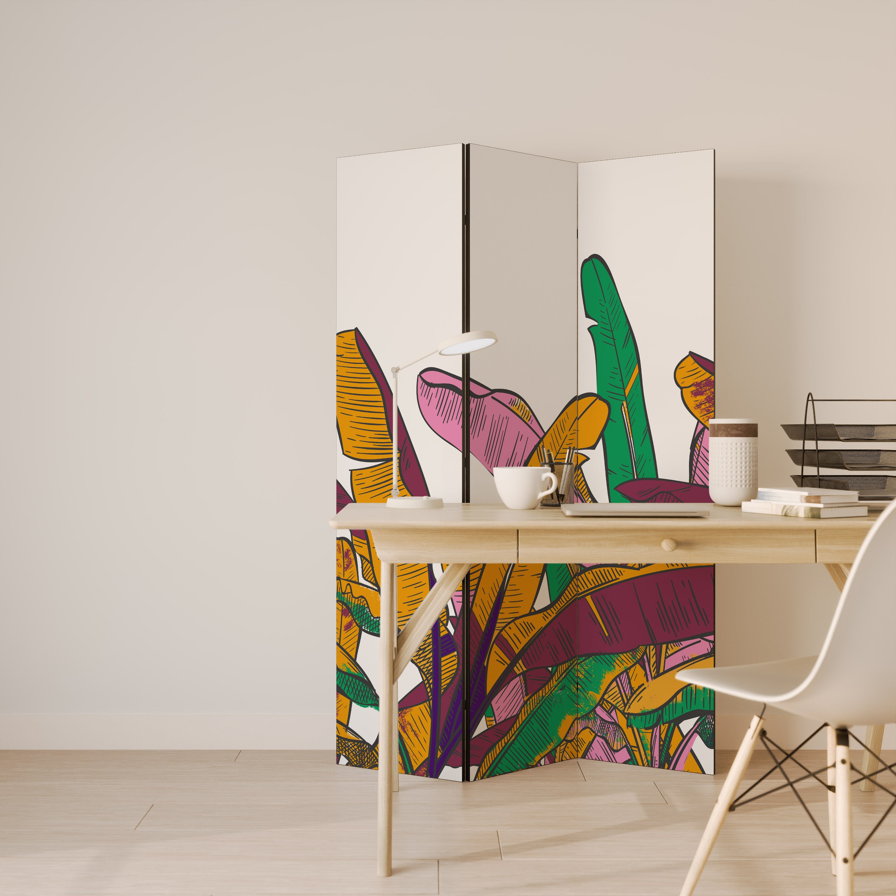TROPICAL GLOW 3-Panel Room Divider