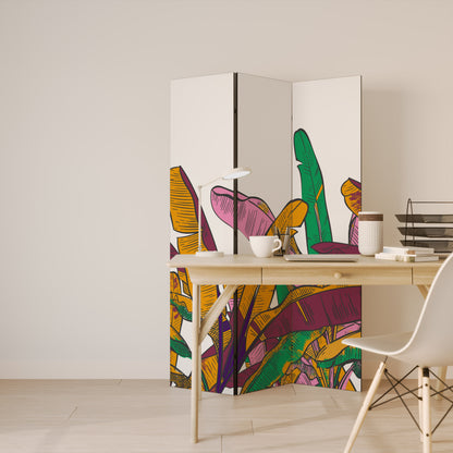 TROPICAL GLOW Dekorativ rumsavdelare – 3 paneler