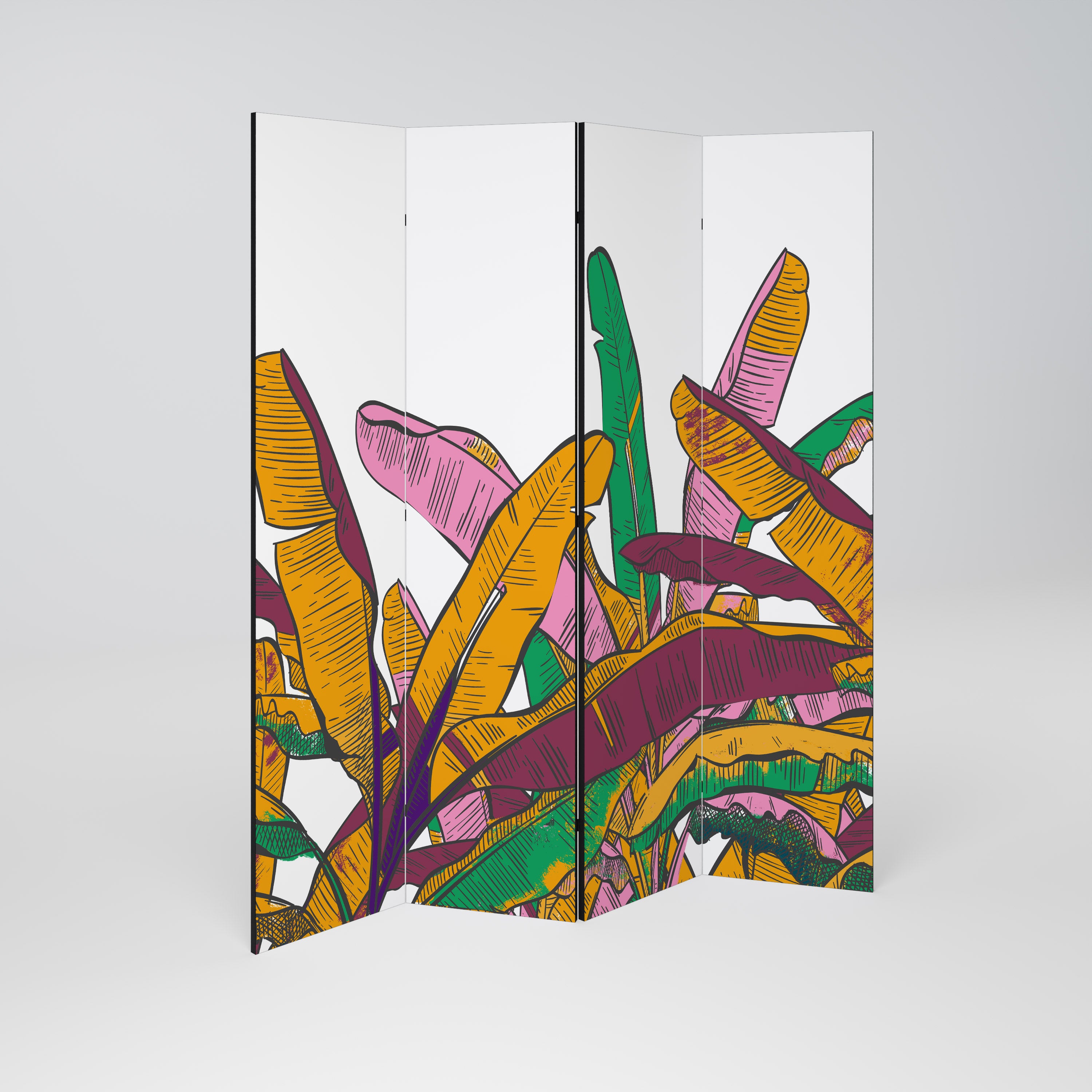 TROPICAL GLOW Rumsavdelare 4 paneler