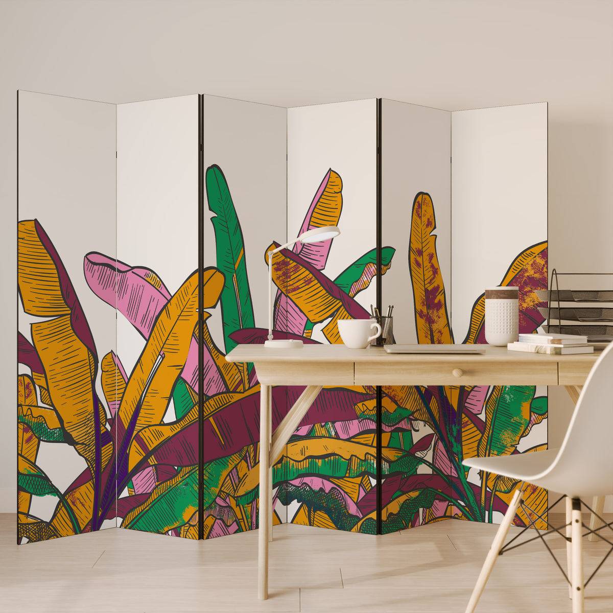TROPICAL GLOW Rumsavdelare 6 paneler
