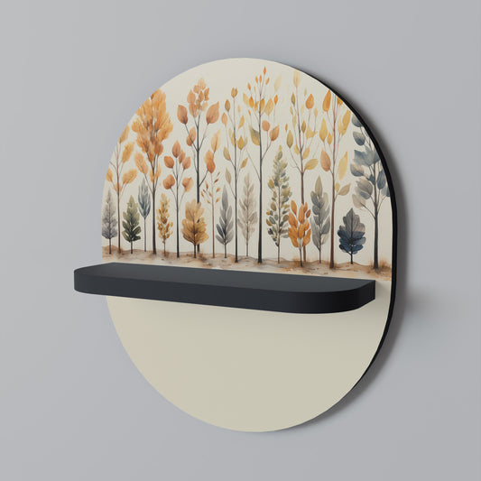 HÖSTSKOG Oval konsthylla i svart finish