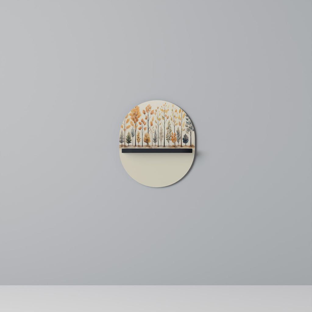 HÖSTSKOG Oval konsthylla i svart finish