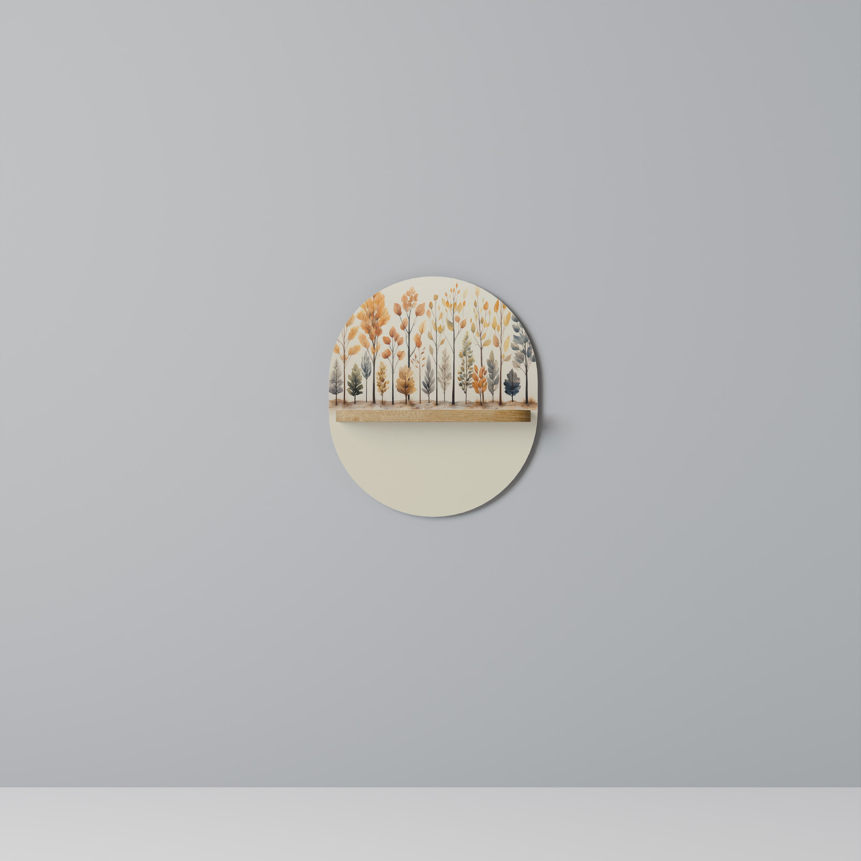 HÖSTSKOG Oval Konsthylla I Ekeffekt