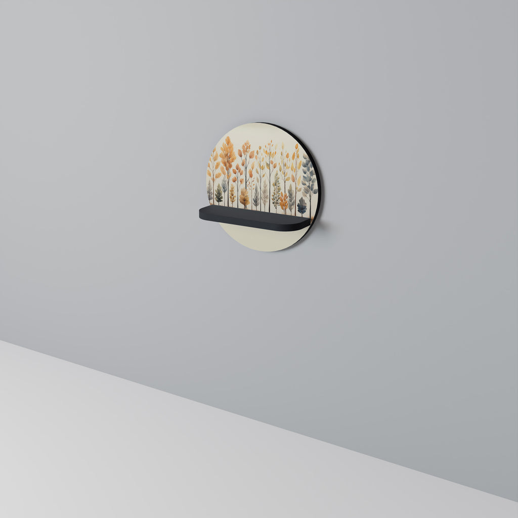 HÖSTSKOG Rund Konsthylla I Svart Finish