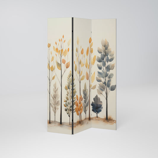 Dekorativ rumsavdelare med 3 paneler, AUTUMN FOREST