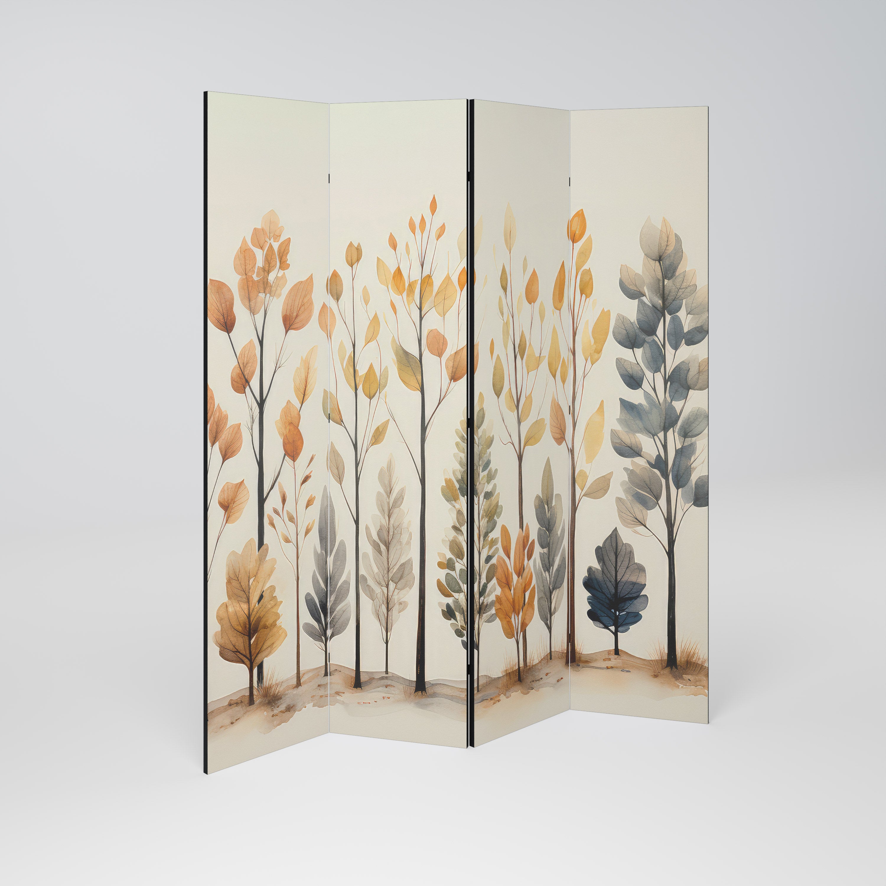 AUTUMN FOREST Rumsavdelare 4 paneler