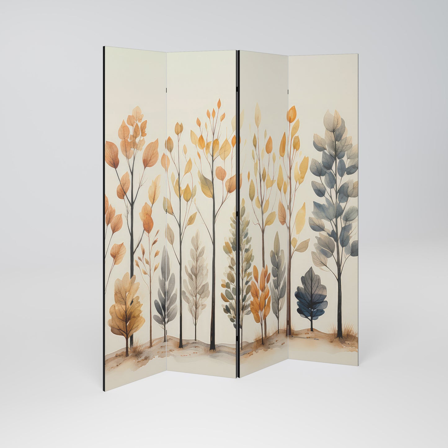 AUTUMN FOREST Rumsavdelare 4 paneler