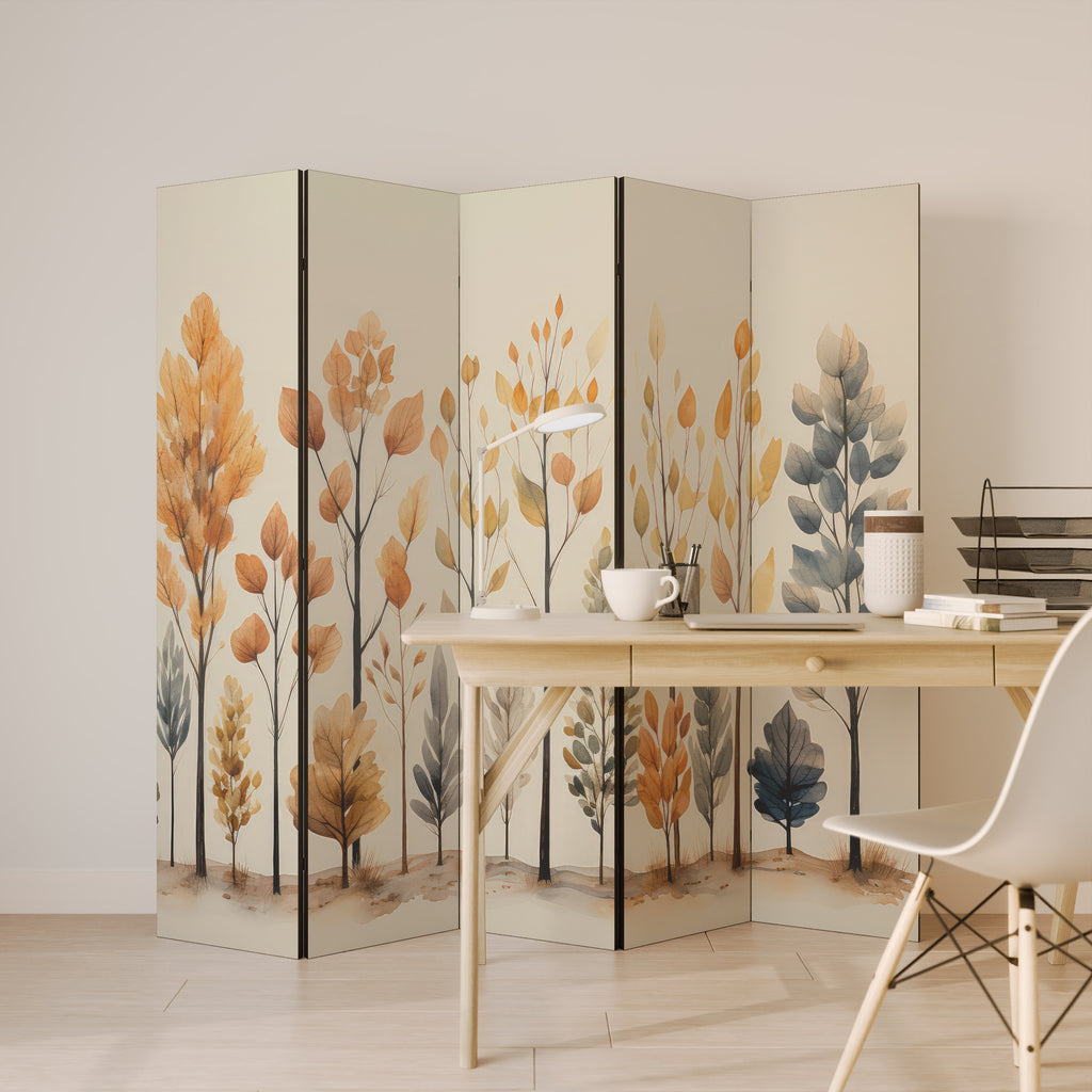 AUTUMN FOREST 5-Panel Room Divider