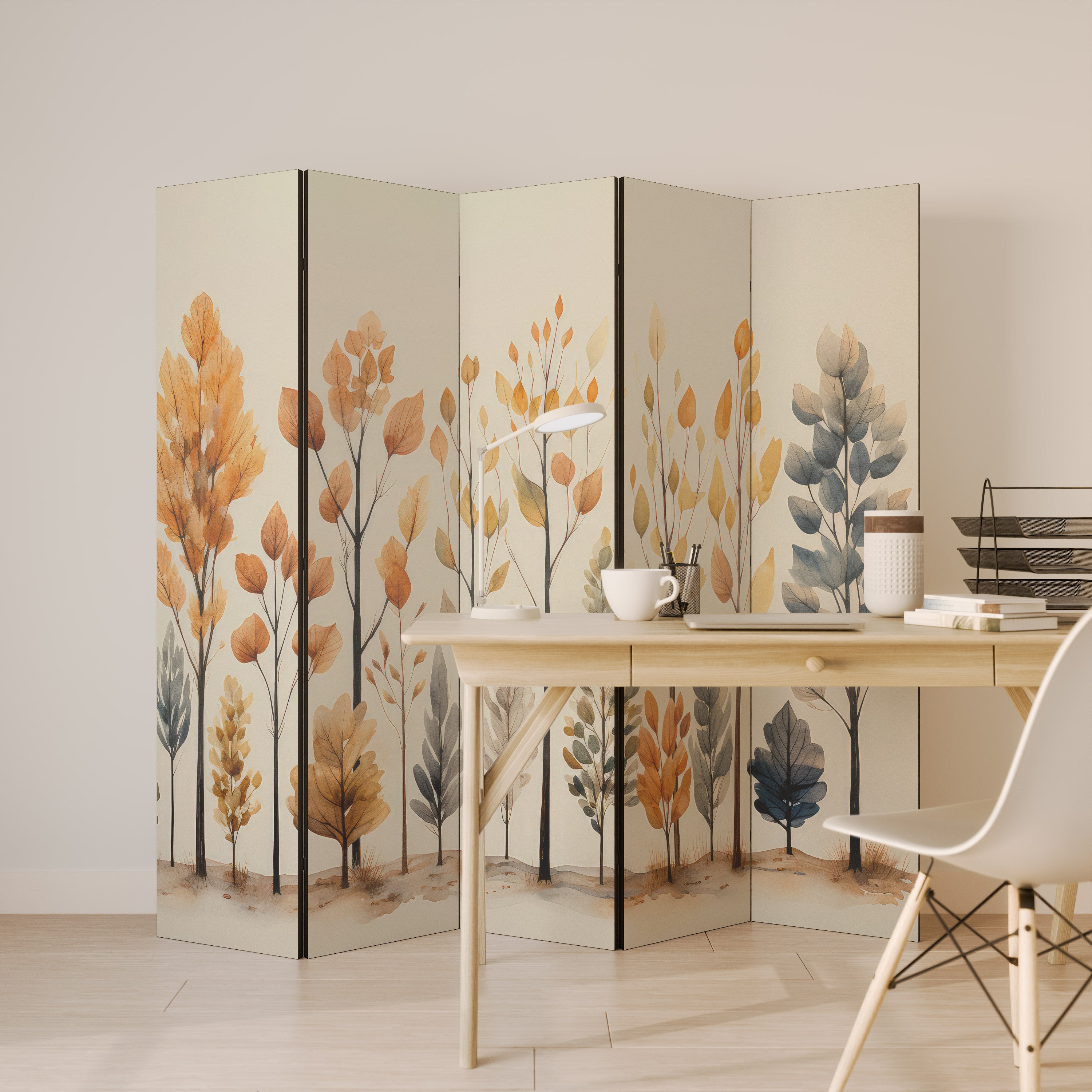 AUTUMN FOREST 5-Panel Room Divider