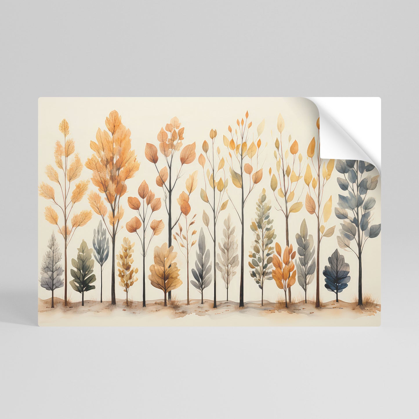 AUTUMN FOREST Självhäftande Horisontell Poster